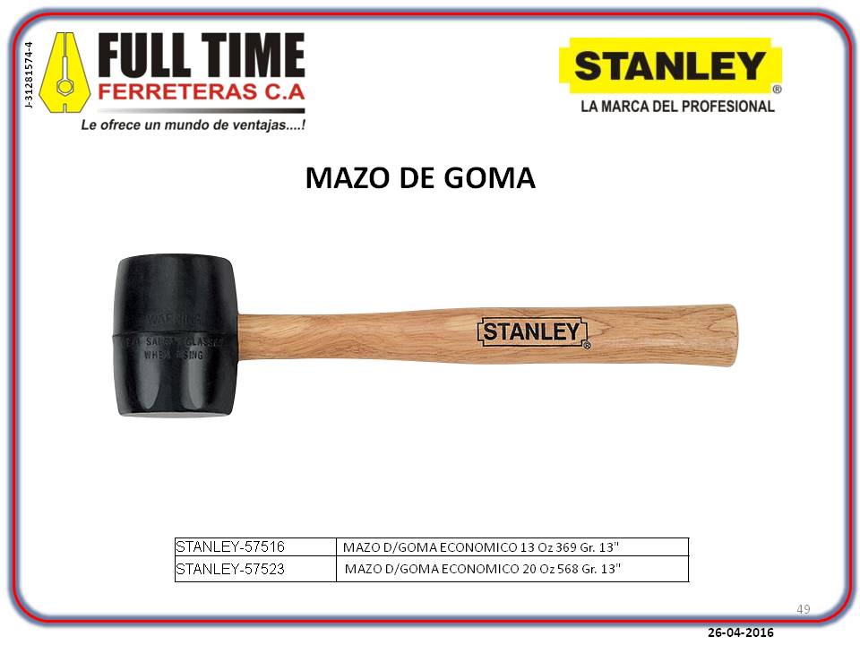 Mazo de Goma 20 Oz STANLEY 57523